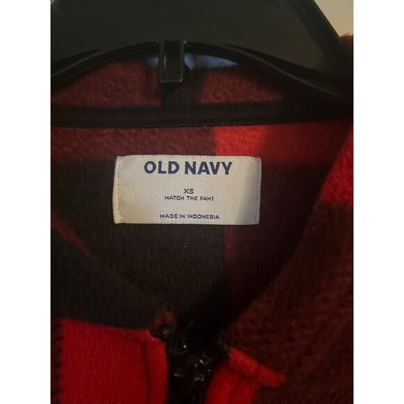 NWOT Old Navy Flannel One Piece Pajamas Sleepwear Buffalo Plaid Size XS - Picture 2 of 5